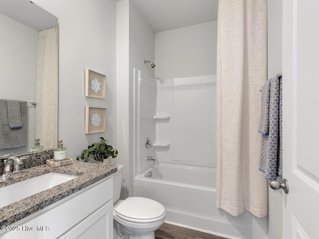 159 Legare St Lot 250, Wilmington, NC 28411 - bathroom featuring shower / bath combo with shower curtain, vanity, and toilet