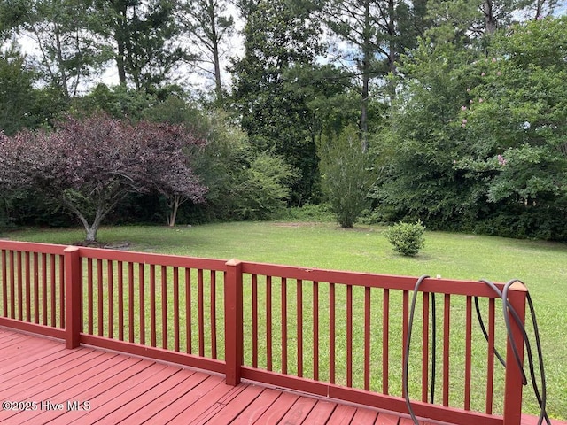 5707 Mossberg Ct, Wilmington, NC 28405 - wooden deck featuring a yard