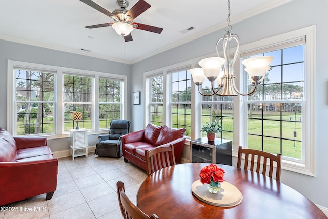 3059 Irwin Dr SE, Southport, NC 28461 - sunroom featuring a chandelier