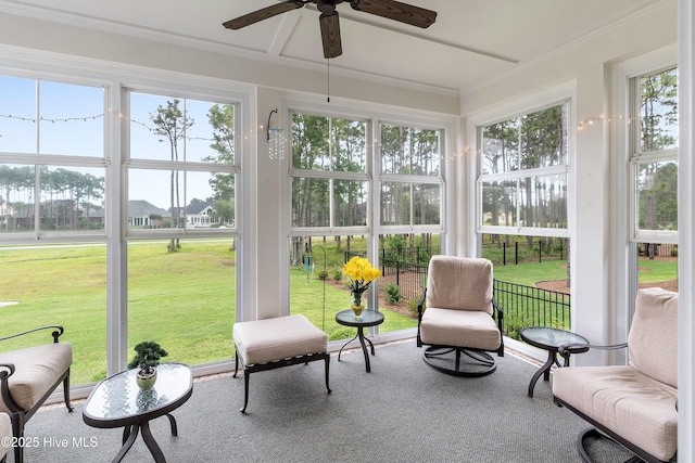 3059 Irwin Dr SE, Southport, NC 28461 - sunroom / solarium with a ceiling fan