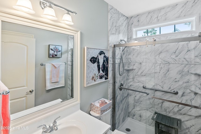 3059 Irwin Dr SE, Southport, NC 28461 - full bath featuring a marble finish shower and vanity