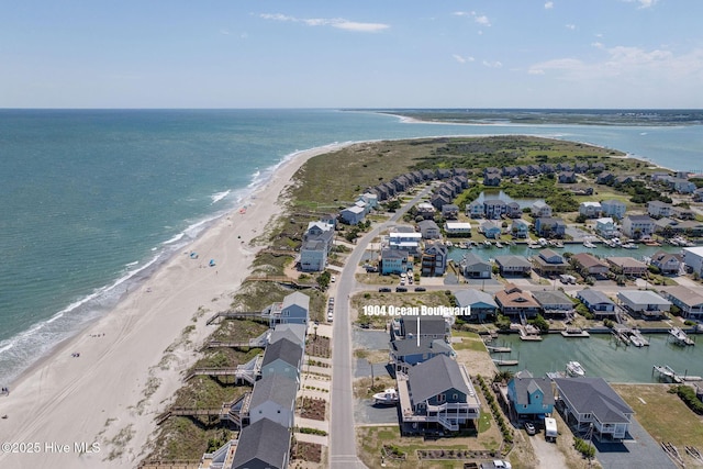 1904 Ocean Blvd, Topsail Beach, NC 28445 - aerial perspective of suburban area featuring expansive coastline
