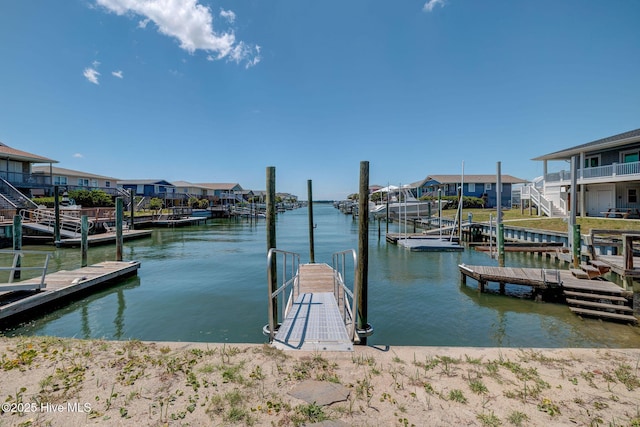 1904 Ocean Blvd, Topsail Beach, NC 28445 - dock featuring a water view and a residential view