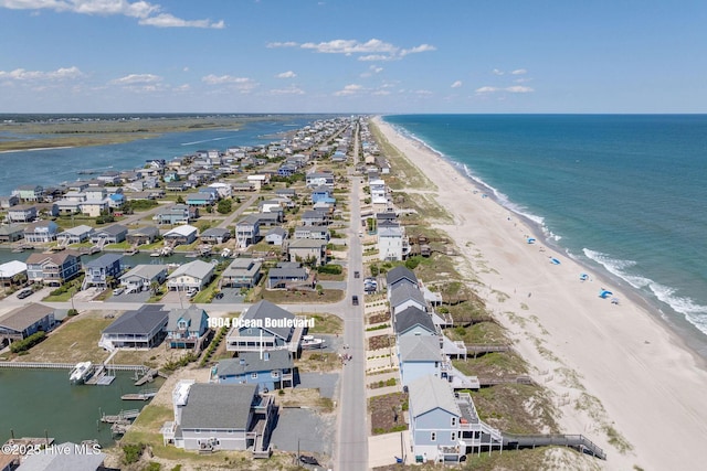 1904 Ocean Blvd, Topsail Beach, NC 28445 - aerial perspective of suburban area with expansive coastline