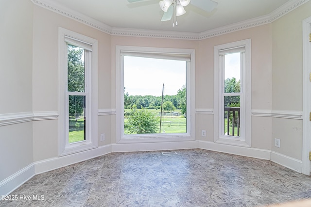102 Plantation Rd, Goldsboro, NC 27530 - unfurnished room featuring ceiling fan, baseboards, and stone finish flooring