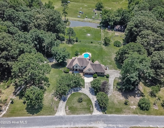 102 Plantation Rd, Goldsboro, NC 27530 - aerial view of property and surrounding area with a large body of water