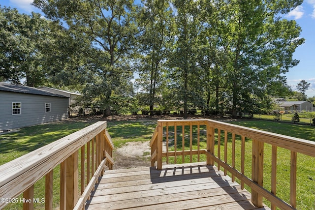 5137 Carr, Grifton, NC 28530 - wooden terrace featuring a yard