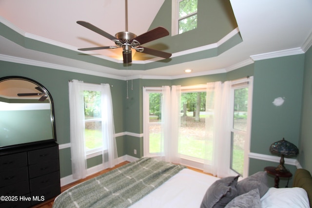 1317 Worthington Ln, Greenville, NC 27858 - bedroom featuring ornamental molding, multiple windows, and ceiling fan