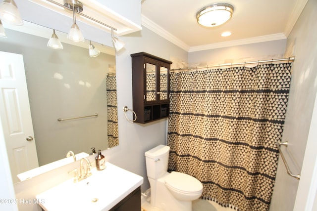 1317 Worthington Ln, Greenville, NC 27858 - full bathroom with vanity, crown molding, and curtained shower