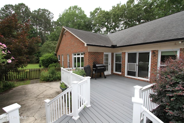 1317 Worthington Ln, Greenville, NC 27858 - deck with a patio area and a grill