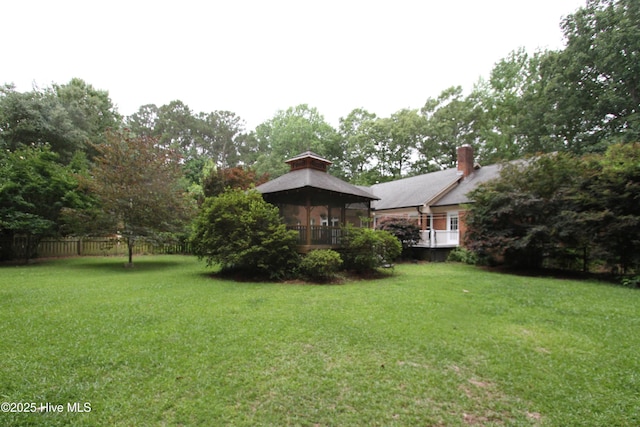 1317 Worthington Ln, Greenville, NC 27858 - view of yard with a gazebo and view of wooded area