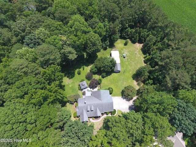 1317 Worthington Ln, Greenville, NC 27858 - aerial overview of property's location featuring a heavily wooded area