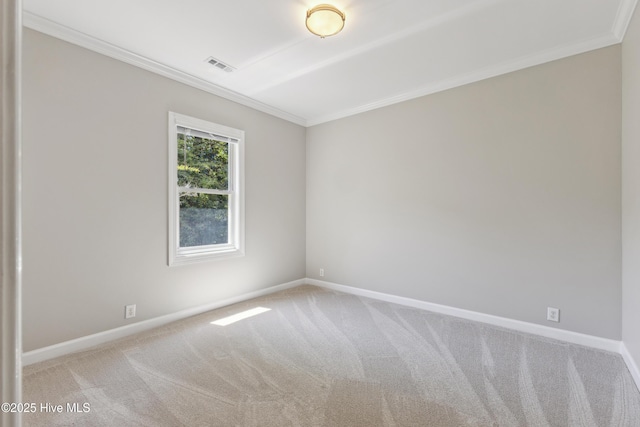 8807 Sawmill Creek Ln, Wilmington, NC 28411 - carpeted spare room featuring crown molding and baseboards