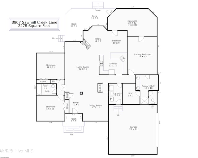 8807 Sawmill Creek Ln, Wilmington, NC 28411 - floor plan / room layout