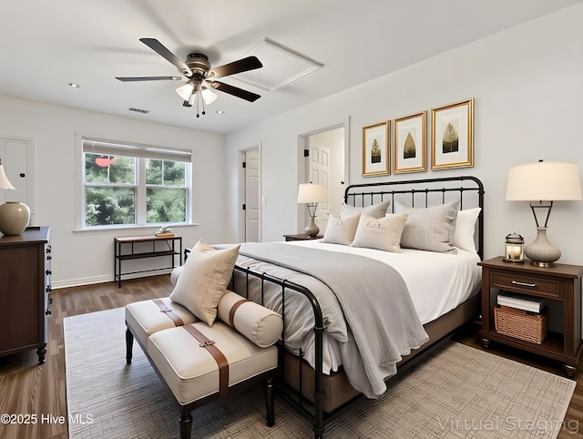 130 Summerfield St, Elizabeth City, NC 27909 - bedroom with wood finished floors, baseboards, and a ceiling fan