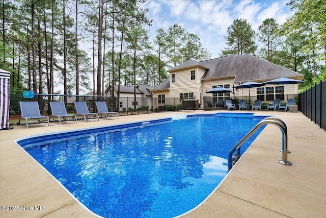 42 Spearhead Dr, Whispering Pines, NC 28327 - view of swimming pool with a patio