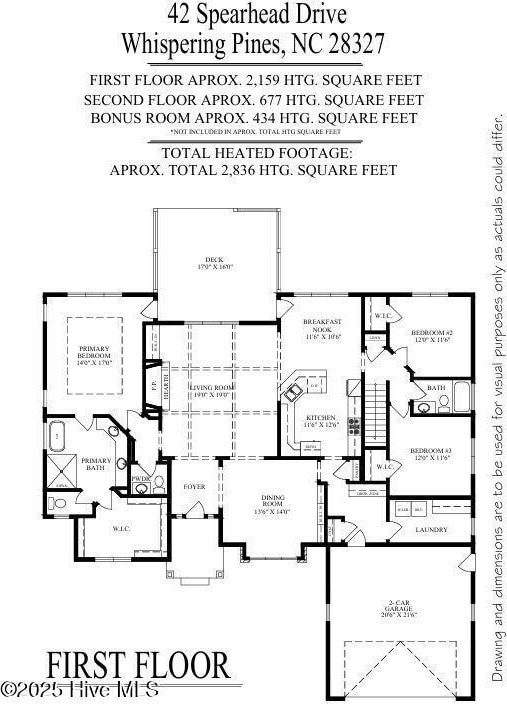 42 Spearhead Dr, Whispering Pines, NC 28327 - floor plan / room layout