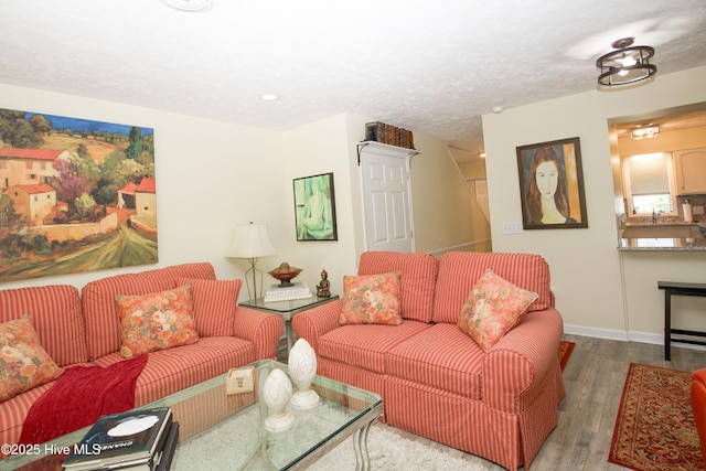 940 Linden Rd Unit 19, Pinehurst, NC 28374 - living area featuring wood finished floors, baseboards, and recessed lighting