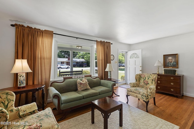 1606 Palm St, Goldsboro, NC 27530 - living area with wood finished floors
