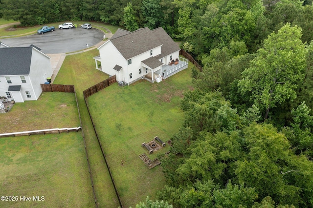 608 Creek Ct, Swansboro, NC 28584 - view from above of property featuring a heavily wooded area