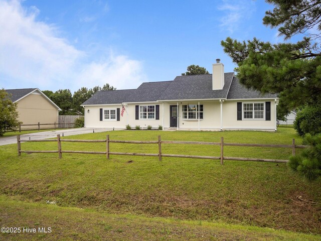 329 Buckhead Rd, Hubert, NC 28539 - single story home featuring a chimney and concrete driveway