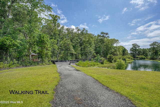 6437 Twinspur Ct SW, Ocean Isle Beach, NC 28469 - view of street featuring a water view and a forest view