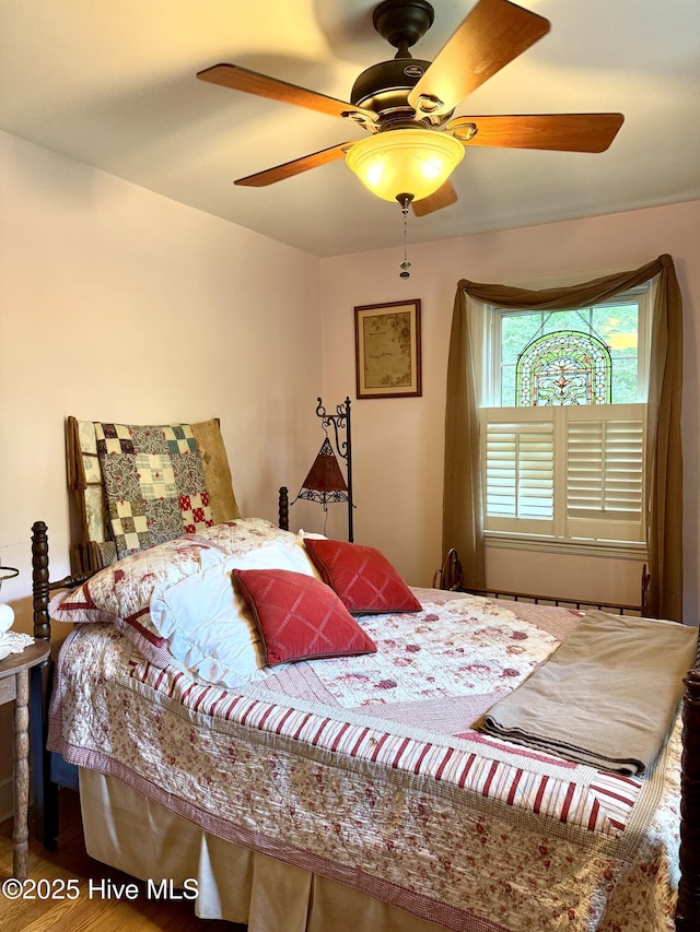 2210 Klein Rd, Wilmington, NC 28405 - bedroom featuring wood finished floors and ceiling fan