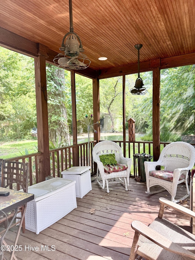 2210 Klein Rd, Wilmington, NC 28405 - deck with a ceiling fan