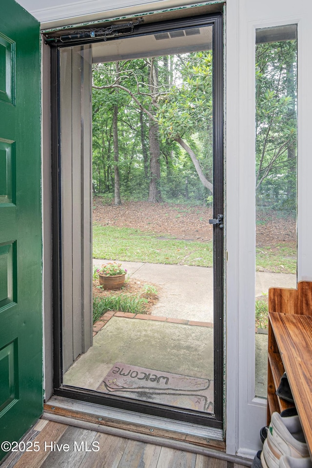 923 Persimmon Pl, Winterville, NC 28590 - doorway with wood finished floors