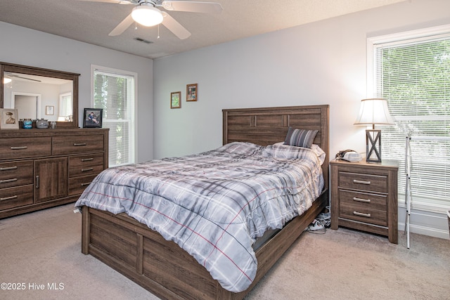 923 Persimmon Pl, Winterville, NC 28590 - bedroom with light carpet and a ceiling fan
