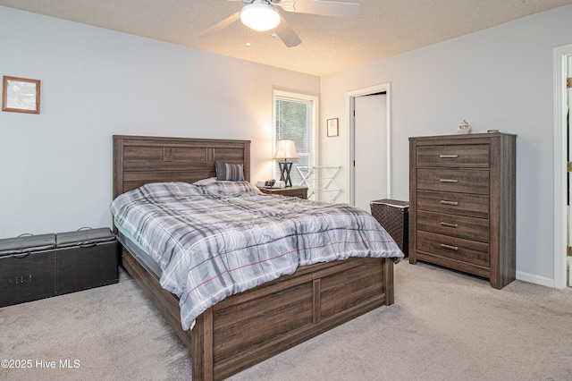923 Persimmon Pl, Winterville, NC 28590 - bedroom with light carpet, ceiling fan, and baseboards