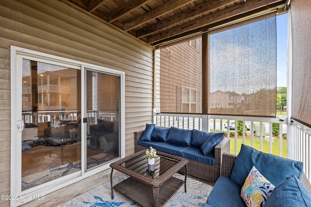 404 Penny Ln Unit F, Morehead City, NC 28557 - sunroom / solarium featuring outdoor lounge area