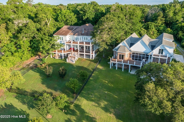 1911 Middle Sound Loop Rd, Wilmington, NC 28411 - view from above of property with a forest