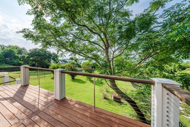 1911 Middle Sound Loop Rd, Wilmington, NC 28411 - wooden deck featuring a yard