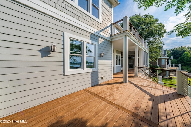 1911 Middle Sound Loop Rd, Wilmington, NC 28411 - view of wooden deck