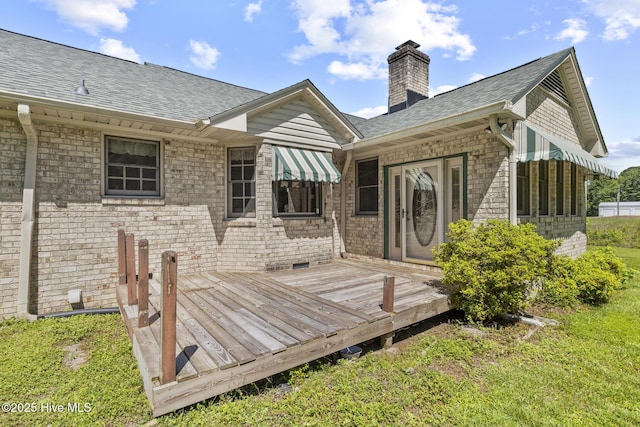 418 Grants Creek Rd, Jacksonville, NC 28546 - wooden terrace featuring a yard