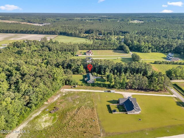 418 Grants Creek Rd, Jacksonville, NC 28546 - aerial overview of property's location featuring a heavily wooded area