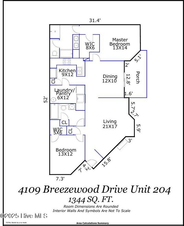 4109 Breezewood Dr Unit 204, Wilmington, NC 28412 - property floor plan