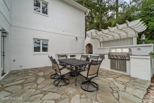 118 Douglas Dr, West End, NC 27376 - view of patio featuring exterior kitchen and outdoor dining area