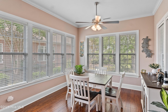 4239 Ashfield Pl, Southport, NC 28461 - dining area with baseboards, healthy amount of natural light, and crown molding