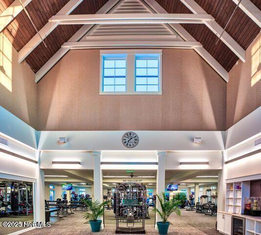 4239 Ashfield Pl, Southport, NC 28461 - building lobby featuring high vaulted ceiling