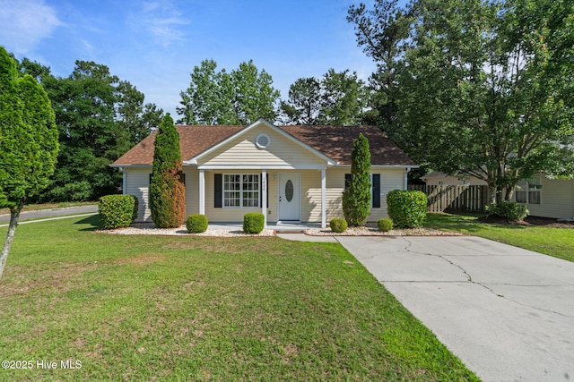 1428 Forest Hill Dr, Leland, NC 28451 - ranch-style house with covered porch and roof with shingles