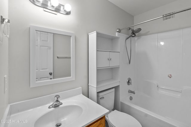 1428 Forest Hill Dr, Leland, NC 28451 - bathroom with vanity, shower / tub combination, and toilet