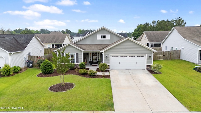 849 Rolling Pines Loop Rd, Leland, NC 28451 - traditional-style house with board and batten siding, a garage, driveway, and covered porch