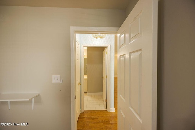 421 Commerce Ave Unit B, Morehead City, NC 28557 - hallway with wood finished floors