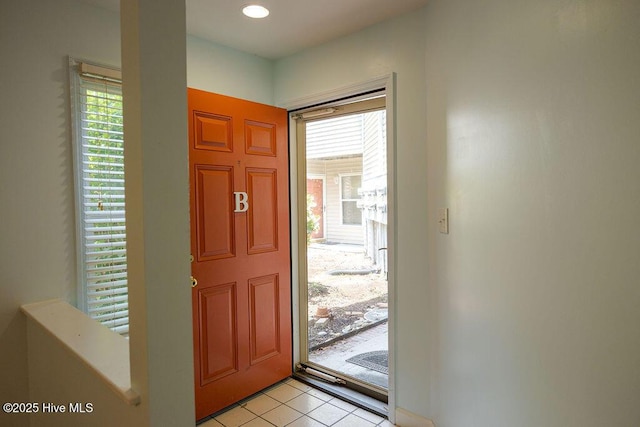 421 Commerce Ave Unit B, Morehead City, NC 28557 - foyer entrance featuring light tile patterned floors and recessed lighting