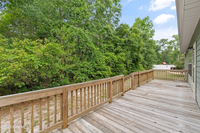 1678 Old Salt SW, Shallotte, NC 28470 - wooden deck featuring view of wooded area