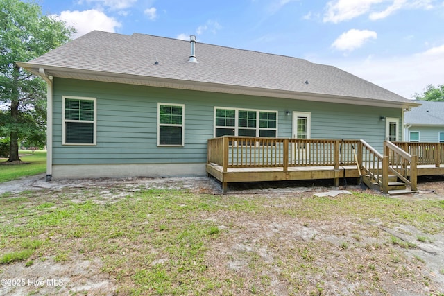 1678 Old Salt SW, Shallotte, NC 28470 - back of house featuring a wooden deck and a shingled roof