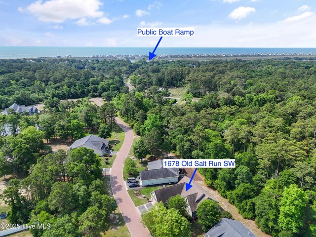 1678 Old Salt SW, Shallotte, NC 28470 - aerial view of property's location featuring a forest