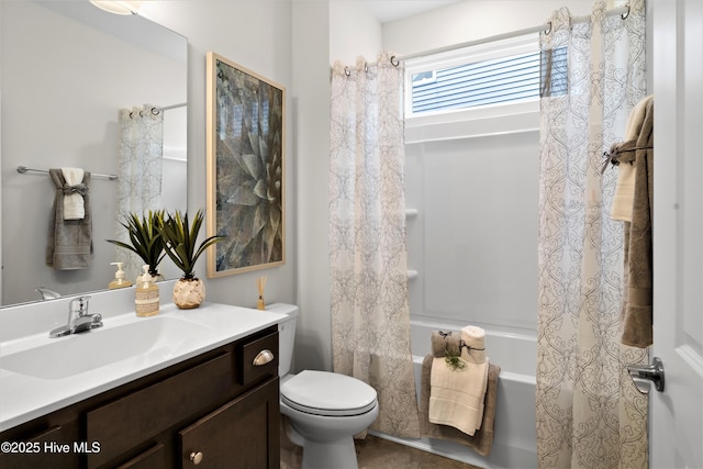 658 Edgeside Dr SE, Bolivia, NC 28422 - bathroom with shower / tub combo with curtain, vanity, and toilet